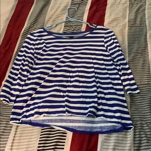 Stripped blue and white long sleeve